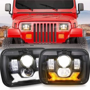 1987-1995 Jeep YJ Led žarometi 5x7 žarometi za projektorje Jeep Wrangler kvadratni žarometi