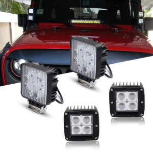 E-Mark 16w LED svetlobna delovna luč / poplavna gred kvadratna delovna svetilka za terensko vožnjo za džip