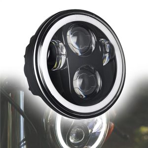 Morsun 40w 5 3/4-palčni LED žaromet za projektorje Harley Davidson Motorcycle Headlamps Black Chrome