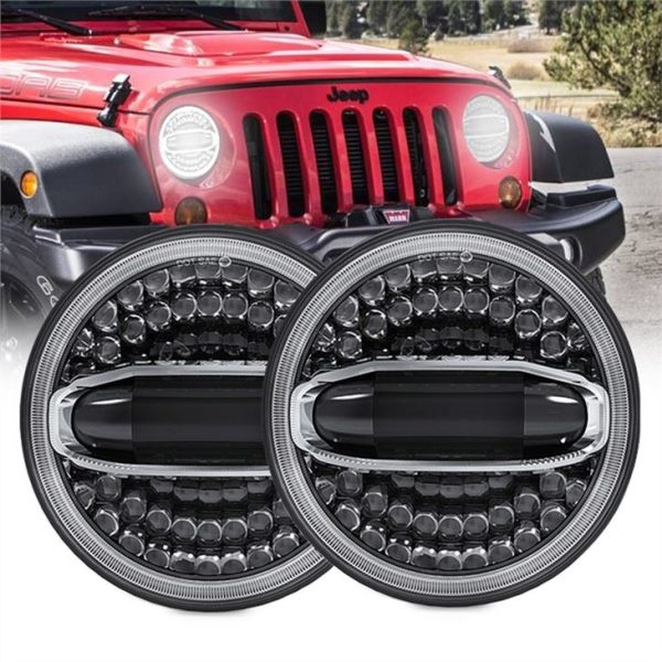 Morsun 7inch Led okrogli žarometi za 2007-2017 Jeep Wrangler JK z halo belo rumeno