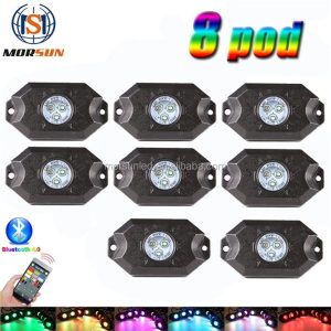 Morsun Auto Parts Wireless Rock Lights With APP Control za Jeep Wrangler UTV ATV Music Play 8Pod