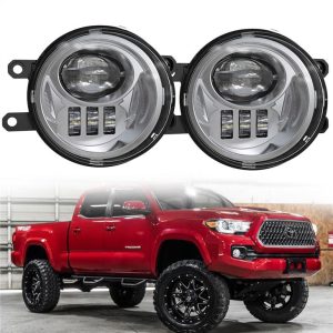 Morsun črna Chrome 12V LED meglenka za Toyota 2016 2017 2018 2019 Tacoma