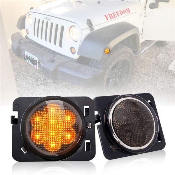 Morsun Fender Flare Luč za Jeep Wrangler 1997-2006 TJ 2007-2014 JK Led Sprednji žaromet Žaromet