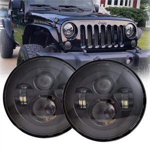 Morsun High Low Beam Round Led Headlight Projector For 07-15 Jeep Wrangler JK 2 Door