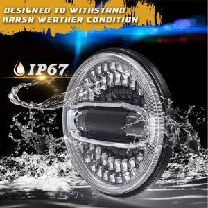 Novi prihod najbolj svetih 7-palčnih led žarometov za Jeep Jk Jl 108W 6500LM motorcycle LED luči za Harleys-Davidson