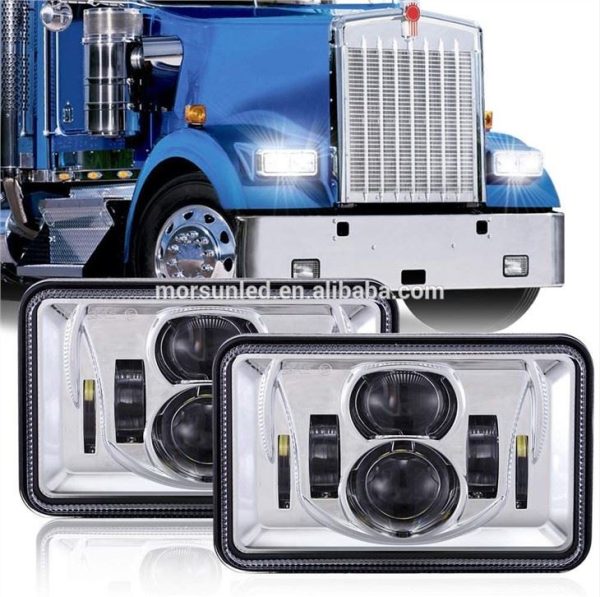 Pravokotni led žarometi Za Peterbilt 379 378 357 Peterbilt 379 Aftermarket Žarometi Pretvorba